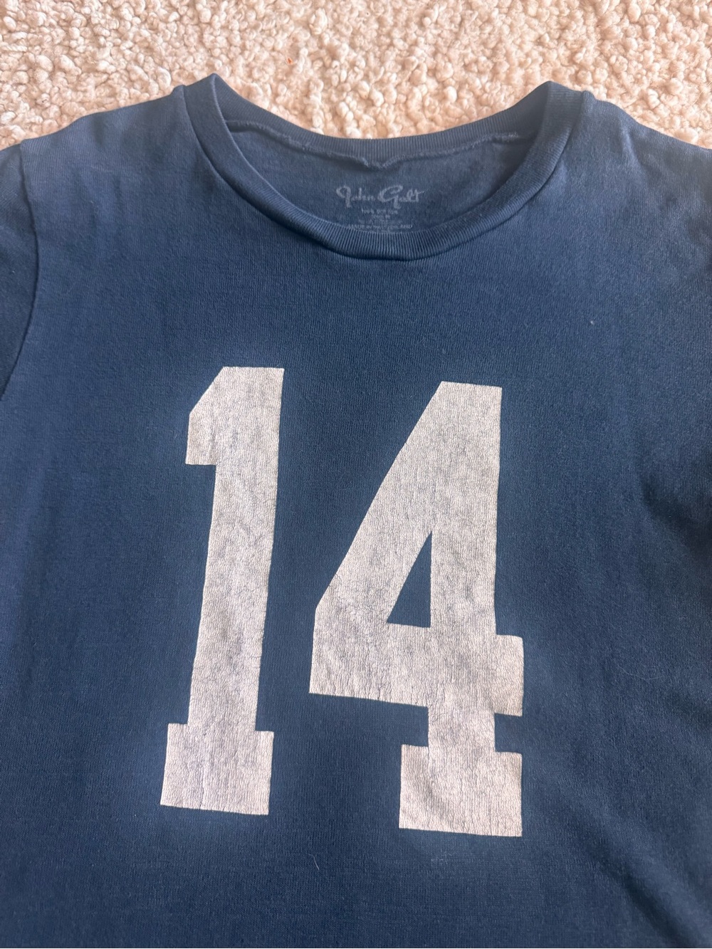 Brandy Melville Navy Blue Graphic '14' Short Sleeve Tee - Picture 2 of 4